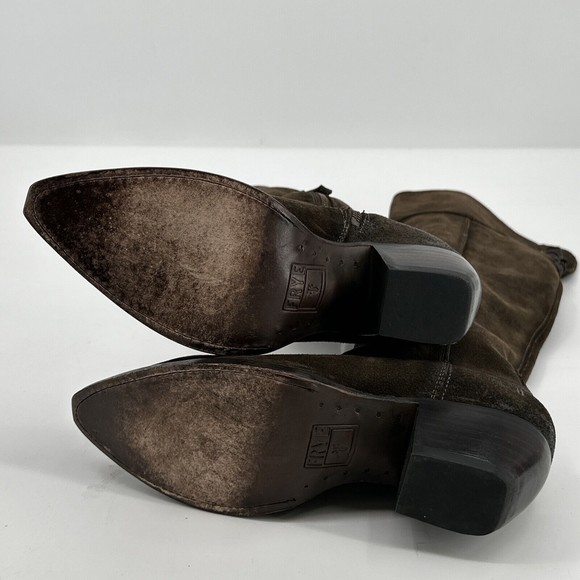 Frye Sacha Womens Size 8.5 B Over The Knee OTK Riding Western Boots Cognac Brown - Picture 10 of 12